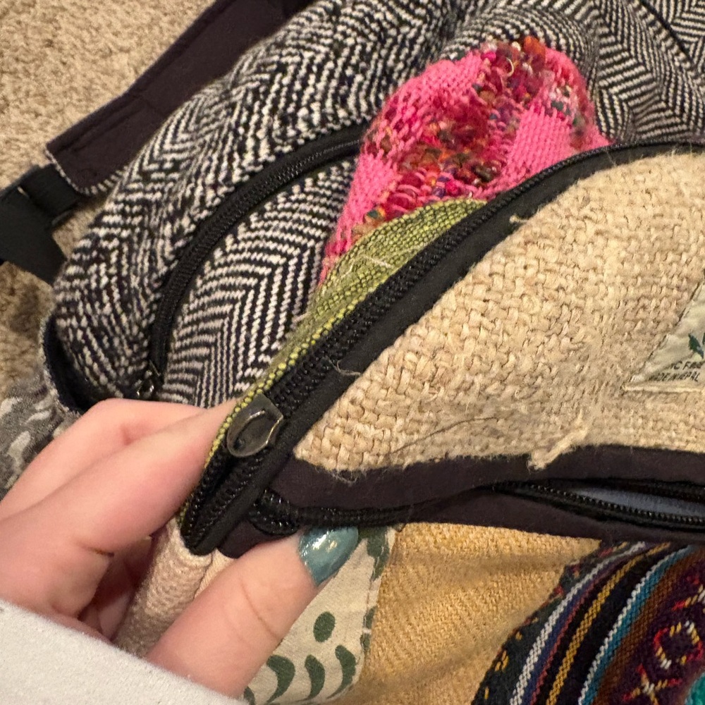 Colorful Pure Hemp Backpack - image 3